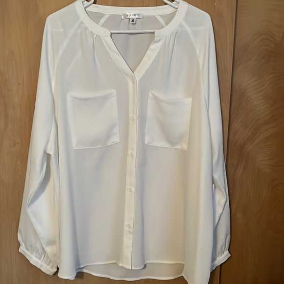 CD 25 Slightly Transparent Shirt White Polyester main image 0